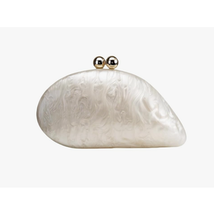UMREN Seashell Chain Shoulder Bag for Women Acrylic Evening Clutch Bag Glitter Marble Purse Handbag for Wedding Party Prom