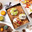 Wesiti Set of 3 Thanksgiving Fall Pumpkin Decorations 7 Inch Resin Artificial Corn Decorative Pumpkins with Blessed Grateful Thankful Table Centerpieces Decor for Thanksgiving Harvest Vintage Room