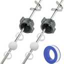 2 Pack Lavatory Pop Up Center Piece Assembly, Sink Stopper Pivot Rod Replacement Kit for Bathroom Sink Drains 18MM Ball Sink Ball or Pivot Rod Replacement Parts