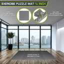 ProsourceFit Exercise Puzzle Mat -inch, EVA Interlocking Foam Floor Tiles for Home Gym, Workout Equipment, Kids Play Areas, Grey, 48 SQ FT - 12 Tiles