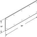 Prime-Line J 4620 10 x 34 In., Aluminum, Door Kick, Satin Finish (Single Pack)