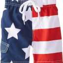 Kanu Surf Patriot Boys Swim Trunks with UPF 50+ Sun Protection-American Flag Quick Dry Boys Swimsuit (Small) (8)