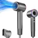 Ionic Hair Dryer - 120000 RPM High Speed Brushless Motor for Fast Drying, Low Noise (Gray)