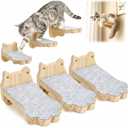 Tlence 3 Pack Cat Wall Shelves for Cats Steps, Wall Mounted Floating Cat Furniture with Non-Slip Felt, Cats Climbing Wall Stairs Perch for Jumping, Playing and Lounging, Holds up to 30lbs