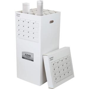 Adir Cardboard Roll File Storage Organizer - Vertical File Sorter - Blueprint, Poster, Plans, Gift Wrap, And Map Holder Station-16 Slots (for Rolls up to 37 Inches Long)