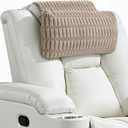 Recliner Pillow Soft Corduroy Neck Pillow for Recliner, Adjustable Recliner Headrest Pillow with Weighted Back Flap Non-Slip Head Pillow for Recliner, Couch, Chair, Sofa