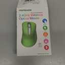 memzuoix 2.4G Wireless Mouse, 1400 DPI Mobile Optical Cordless Mouse with USB Receiver, Portable Computer Mice for Laptop, PC, Desktop, MacBook, 5 Buttons (Mint Green)