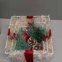 SANHSEHOME Set of 3 Christmas Lighted Gift Boxes Plug-in 60 Led Light Up Boxes Ornaments for Christmas Decorations Indoor Outdoor Home Yard Xmas Tree Holiday Party Lawn Porch (Tinsel)