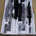 Huuger L Shaped Standing Desk with Power Outlets, 63 x 55 Inch Height Adjustable Computer Desk for Bedroom, Corner Stand up Desk for Home and Office, Work and Study, Rustic Brown