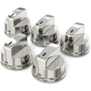 lubiyack 5PCS EBZ37189609 Oven Range Knob Replacement Compatible with LG LRG30355ST LRG30357ST LRG30855ST, Replaces AP4450343 1463914 AH3534128