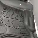 LASFIT Floor Mats 2014-2018 for Chevy Silverado/GMC Sierra 1500, 2015-2019 2500HD 3500HD, Crew Cab Only/Bench Seat, All Weather TPE Custom Fit Car Floor Liners, with Carpet Floor Only