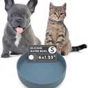 The Perfect Dish No-Spill Dog Water Bowl, Less Mess Non-Tippable Water & Food Bowl, Pure Silicone with Suction Cup, Fits 2 Cups 6” Across x 1.25” Tall, Ideal for All Pets, Small-Ocean