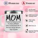 Gifts for Mom from Daughter, Son - Christmas Gifts for Mom, Wife, Women - Moms Birthday Gift Ideas, Cool Birthday gifts for Moms, Mothers - Best mom Mug, 14 OZ Stainless Steel moms Coffee Mug
