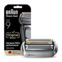 Braun Electric Shaver Head Replacement Part 94M, Compatible with Series 9 Pro and Series 9 Electric Razors for Men, Silver (1 Count (Pack of 1))