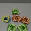 6Pcs Flat Checkered Hair Clips for Women,Volume Flat Top Hair Claw Colorful Kabuki Y2K Clip for Thick or Thin Hair,Picura Strong Hold No Slip Barrettes
