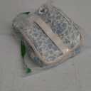 Makeup Bag Cute Cosmetic Bag for Women Floral Coquette Aesthetic Toiletry Bag Travel Make Up Organizer Bag(Blue Flower)