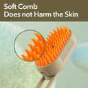 2nd Generation 3-in-1 Cat Steam Brush for Shedding, Pet Hair Removal Comb with Water Tank, Spray Cat Brush for Pet Grooming, Steamy Comb for Indoor Haired Cats, Dogs and Rabbits (Beige)