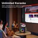 Smart Karaoke Machine with Lyrics Display, Built-in 14.0" Touch Screen, with Bluetooth Party Speaker and Two Wireless Mics, Portable PA System for Home Outdoor Party (Large)