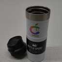 Stainle Trigger Action Travel Mug Stainle Cup 17oz Water Bottle Therm0s Travel Mug Cup Vacuum Coffee Tumbler Stainless Steel Coffee Mug Insulated Water Bottle For Hot And Cold (White)