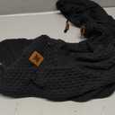 Zaitun Mens Hooded Sweatshirt Long Sleeve Solid Knitted Hoodie Pullover Sweater (Medium, Black)