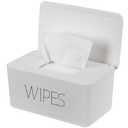 NOVWANG Wipes Dispenser, Large Capacity Baby Wipe Holder(8.3L x 4.9W x 3.9H inches) Refillable Wipes Container with Sealing Design Baby Wet Wipes Dispenser for Bathroom Home Office Car (White)