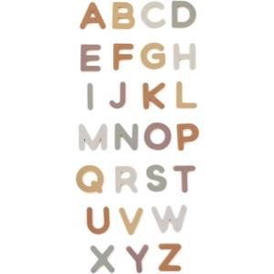 Neutral Silicone Alphabet Magnetic Letters, 26 Piece Non Toxic Learning Set, Perfect for Refrigerator, Whiteboard and Educational Activities