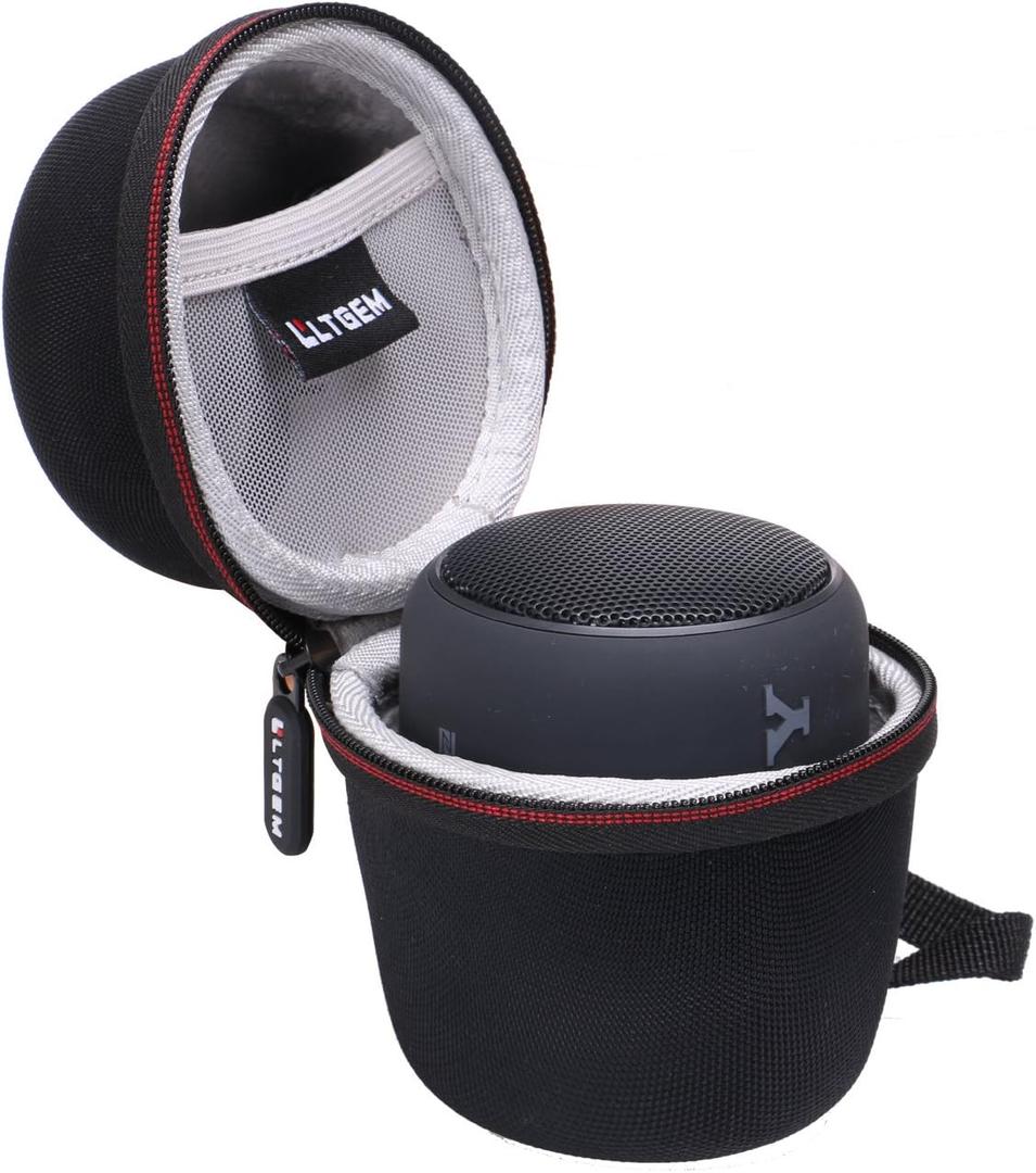 LTGEM Case Compatible with Sony SRSXB13/B/SRS-XB100 / SRS-XB12 Extra Bass Portable Waterproof Speaker, Black+Grey