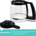 12-Cup Replacement Glass Coffee Carafe for Cuisinart Coffee Maker Models DCC-1200, DCC-1100BK, DCC-2650, CHW-12, CHW-12P1, DGB-550BK, DGB-550BK1, DGB-625BC, DGB-700BC, and SS-12 | Part# DCC-1200PRC