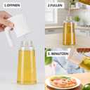 NYXVAULTA 300ml Glass Olive Oil Spray Bottle : (Only supports spray use), with precise dosage control. Suitable for kitchen and air fryer, applicable to salad, frying, and grilling scenarios. (White)