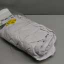 Round Vinyl Fitted Tablecloth with Flannel Backing Elastic Table Cloth Waterproof Oil-Proof Plastic Cover-Fits Tables up to 57" - 65" Diameter (White)