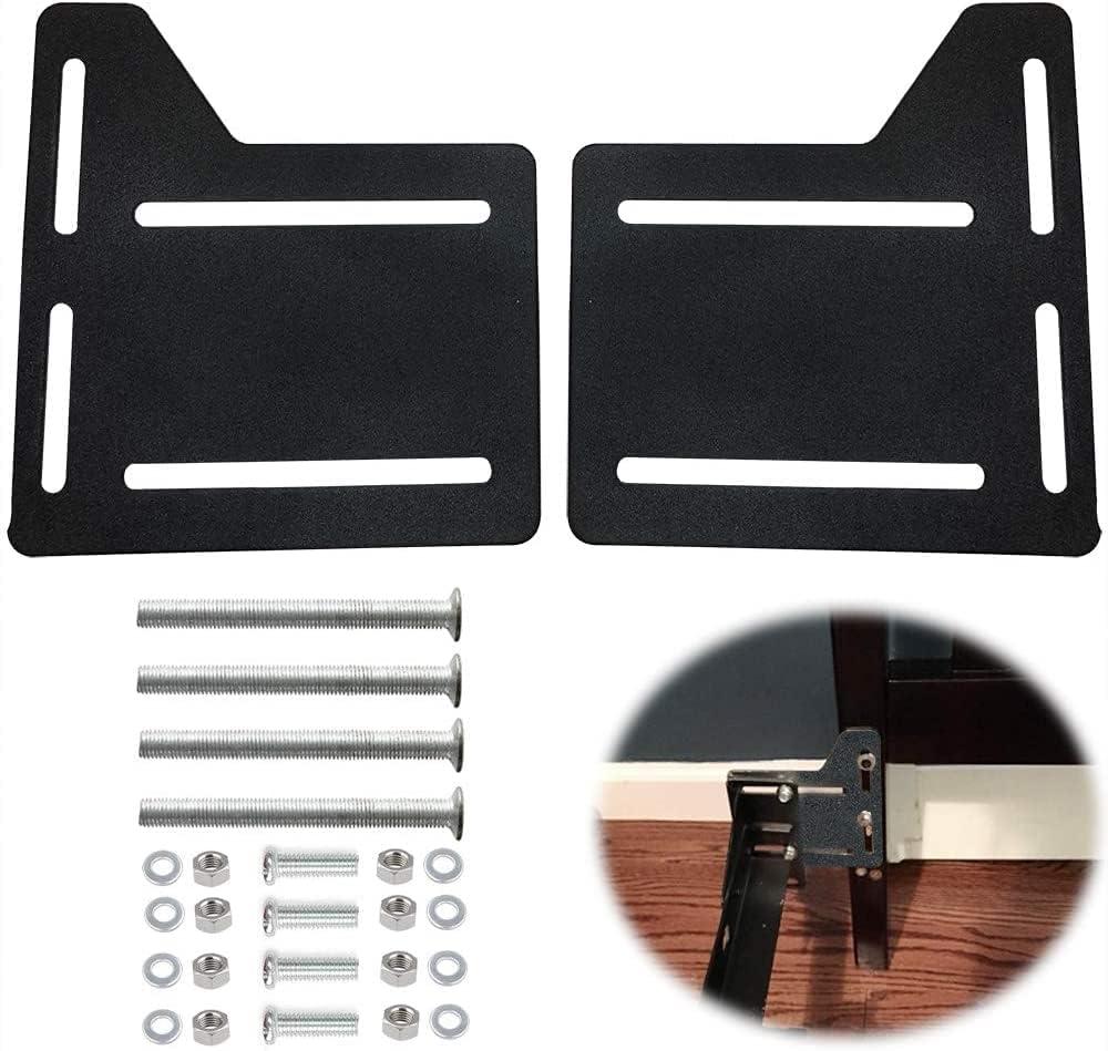 2 Pcs Bed Frame Brackets Adapter for Headboard Extra, Heavy Duty Bed Modification Plate, Headboard Attachment Bracket with Hardware