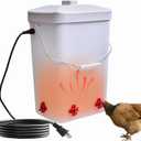 3 Gallon Chicken Waterer Bucket for Coop, All-Season Poultry Waterer with Thermostat Heater, Freeze Proof Design, 4 Installation Options, 9.8 ft Power Cord for Backyard Chickens & Small Farms