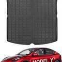 KUNIST Trunk Mat for Tesla Model Y 2025, [All-Weather] Soft TPE [Premium Thickened] Rear Cargo Liner Compatible with Tesla Model Y 2021-2025 and New Model Y Juniper (5-Seater)