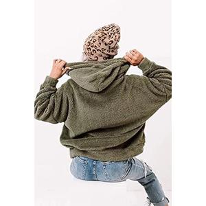 Hoodie Sweatshirts Soft Long Sleeve Zip up Sweatshirt Fall Outwear Winter Hooded Jacket, Green, Large