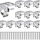 Jetec 6 Pieces Mini Blind Brackets for Window Blinds, with Screws (1.38 x 1.18 Inches)