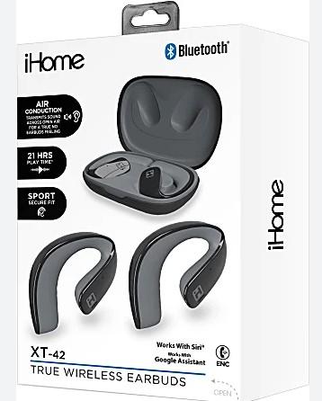 Bytech iHome XT-42 True Wireless Bluetooth In-Ear Earbuds HMAUBE238