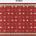 Artoid Mode Red Xmas Ball Bear Christmas Area Rug, Winter Home Decor Low-Profile Non-Slip Washable Large Rug for Living Room Bedroom Farmhouse Dining Room Kids Playroom 5x7 Feet