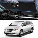 Custom Fit Odyssey Windshield Sunshade for 2011-2016 2017 Honda Odyssey LX EX EX-L Touring Elite Accessories Front Window Shades Cover for Windshield Sun Visor Protector 210T Reflective Block UV Rays
