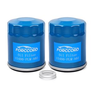 Forccord 2-PACK Engine Oil Filter Compatible with Honda Accord, Civic, CR-V, Element, Fit, HR-V, Odyssey, Passport, Pilot, Ridgeline, 2008-2023 OE# 15400-PLM-A02 94109-14000 Replacement Accessories
