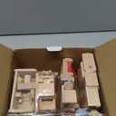 5 Set Dollhouse Furniture Accessories Wooden Bathroom/Living Room/Dining Room/Bedroom/Kitchen House 6 Family Doll Decoration Pretend Play Kids Christmas Birthday Gifts for Girls Toys 40 Pcs