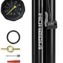 MOHEGIA Booster Tire Floor Pump 160 PSI Dual-Function Air Compressor & Standard Pump for Tubeless Tires & Road Bikes, High Pressure Inflator with Presta and Schrader Valve