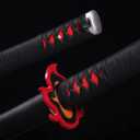 Wuton Demon Slayer Sword Sharp Real Metal Handmade Katana,41 inches 1060 high Carbon Steel,Battle Ready Samurai Swords Full Tang