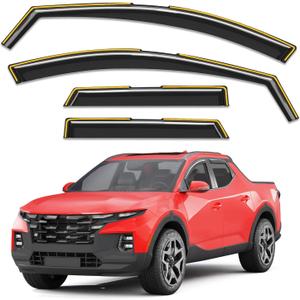 in-Channel Window Rain Guards Fit for Hyundai Santa Cruz 2022 2023 2024 2025 2026, Extra Durable Window Visors Window Deflectors Vent Visors Vent Shades Car Accessories-4 pcs
