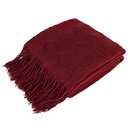 PAVILIA Maroon Red Knit Throw Blanket for Couch Bed, Soft Knitted Farmhouse Sofa Throw for Living Room, Lightweight Decorative Fall Throw Blanket for Chair, Outdoor Textured Boho Blanket, 50x60