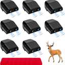 8 PCS Deer Whistles for Car, Auto Save a Deer Warning Device, Universal Deer Horn with Rubber Pads to Avoid Collision, Animal Alert Motorcycle Car Accessories (Black)