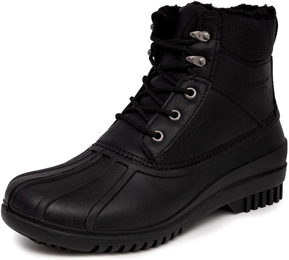 LONDON FOG Aspen Winter Boots for Men Waterproof Snow - Insulated Duck Men's Snow Boots or Rain Boots, Black Tan or Brown, Size 7 to 15 Medium and Extra Wide Widths (11)