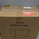3 Gallon Glass Small Fish Tank, Betta Fish Tank Starter Kit with Filter, Lights,Lid.