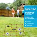 Giant Tic Tac Toe Outdoor Games, 4ft x 4ft Bean Bag Toss Outdoor for Kids, Giant Yard for Adults, Jumbo Large Wooden Tic Tac Toss, Backyard Lawn Camping Game