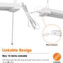 4FT Linkable LED Shop Light for Garages, 42W 4800LM 5000K Daylight White LED Ceiling Light, with Pull Chain (ON/Off), Linear Worklight Fixture, 4 Pack