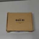 Goo-Ki 6 Pack 5" Knurled Antique Brass Bar Pulls with Round End Mounts - Solid Bar Handles with Textured Grip, Ideal for Kitchen Cabinets, Dressers, Vintage Hardware